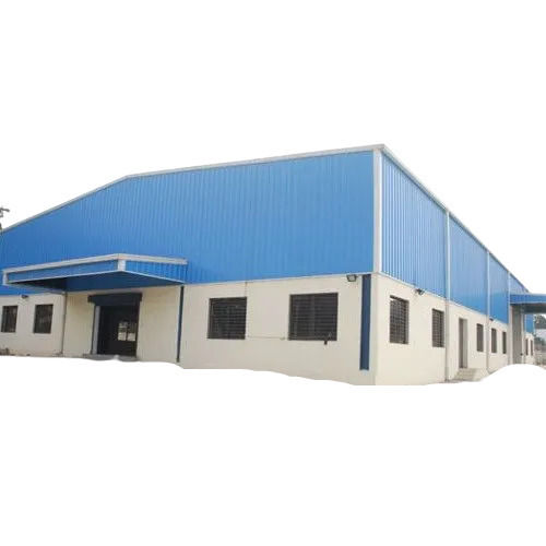 Powder Coated Mild Steel Prefabricated Factory Shed For Industrial Use