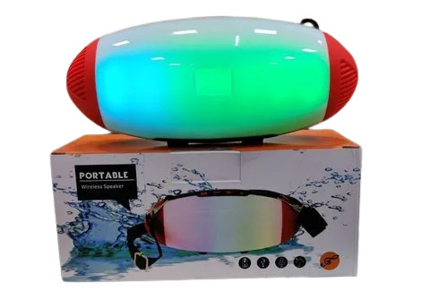 Red & Green Sd Card And Bluetooth Support Portable Light Weight Wireless Speaker For Home Use