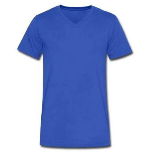 Short Sleeves Casual Wear Plain Cotton V Neck T Shirt For Mens Age Group: Adult