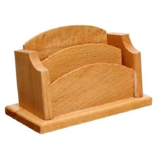 Teak Wood Table Top 6 Inch Size Wooden Card Holder 