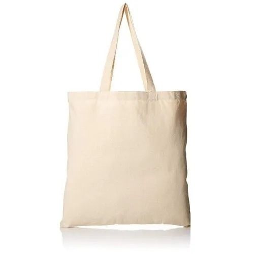 11x16 Inches Washable Hand Length Handle Plain Cotton Carrier Bag