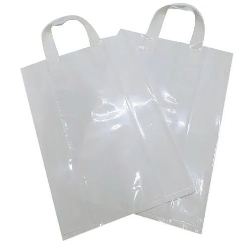 White 13X16 Cm Flexiloop Handle Low Density Polyethylene Plastic Bag