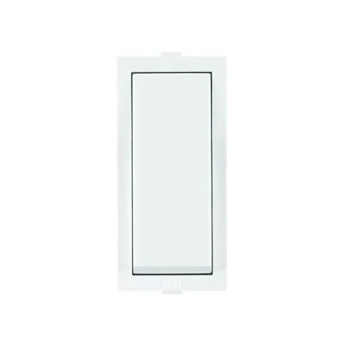 White 220 Volt 6 Amp Rectangular Poly Carbonate Modular Switch 