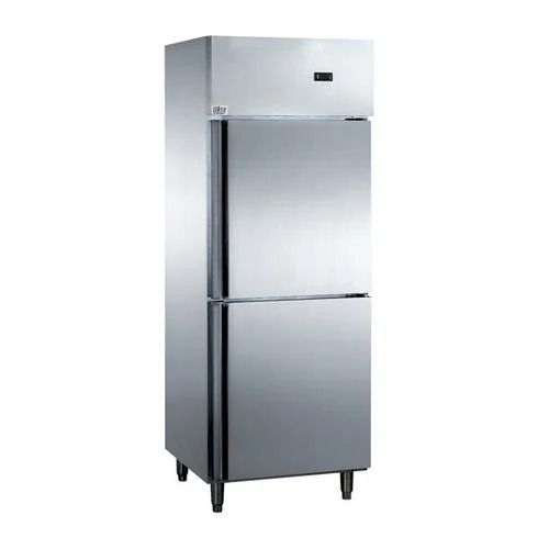 220 Voltage 50 Hertz Electric Polished Stainless Steel Vertical Refrigerator Capacity: 170 Liter/Day