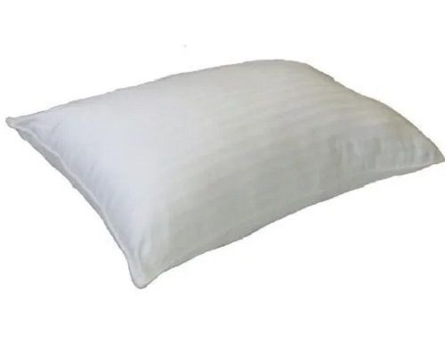 White 30X15 Inch Rectangular Plain Cotton Pillow