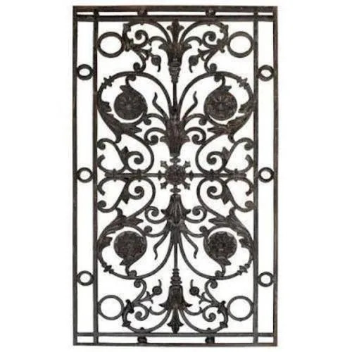 Durable Iron Window Grill - 4x2.5 Feet | Rot-Proof, Black Powder Coated Finish, Modern Design