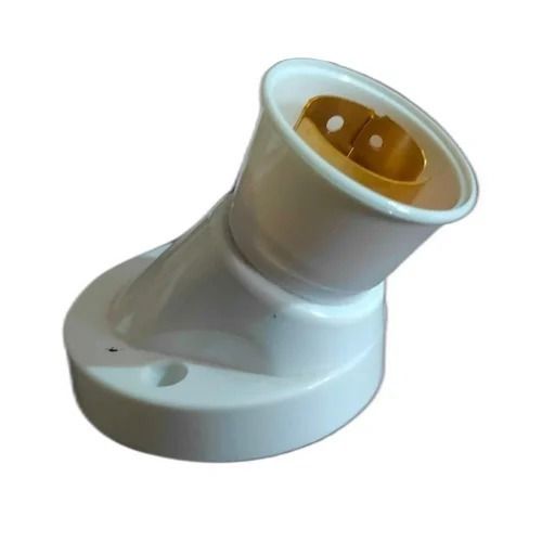 White 50 Hertz Single Phase Plastic Bulb Holder For Electrical Fittings Use