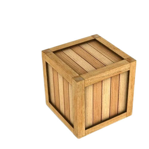 5x5x4.5 Inch Square Eco Friendly Matte Finish Pine Wooden Box