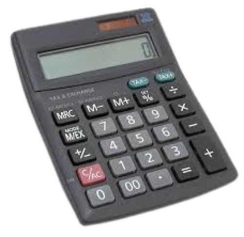 Black Plastic General Purpose Solar Calculator Max. Digits: 10