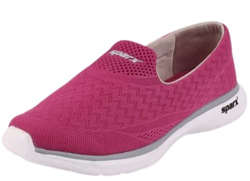 Pink And White Durable Pvc Outsole Pu Lining Mesh Casual Shoes For Women 