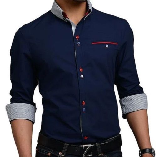 Full Sleeves Button Down Collar Cotton Casual Wear Stylish Shirt For Mens