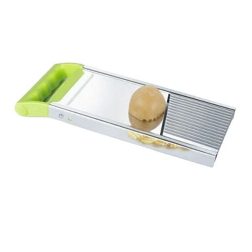 Green And Silver Potato Slicing Kitchen Ware Plastic Handle Vegetable Slicer