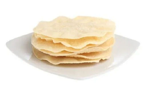 Salted Taste Round Shape Plain Papad For Anytime Snack 