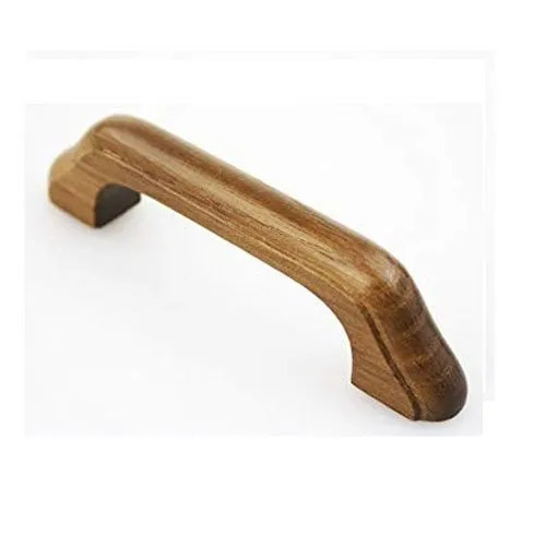 Solid Wooden Door Handle - Color: Brown