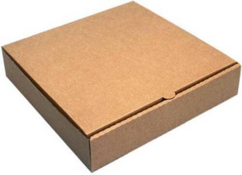 12x12x1.5 Inches Square Matte Finished Plain Kraft Paper Pizza Box