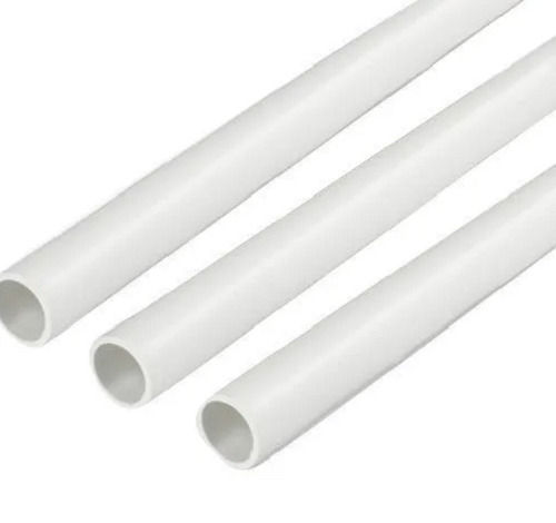 White 2 Mm Thick Round Seamless Pvc Water Pipe For Construction Purpose 