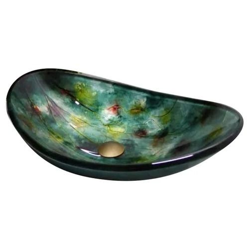 3.6 Kilograms Deck Mounted Polished Glossy Glass Wash Basin