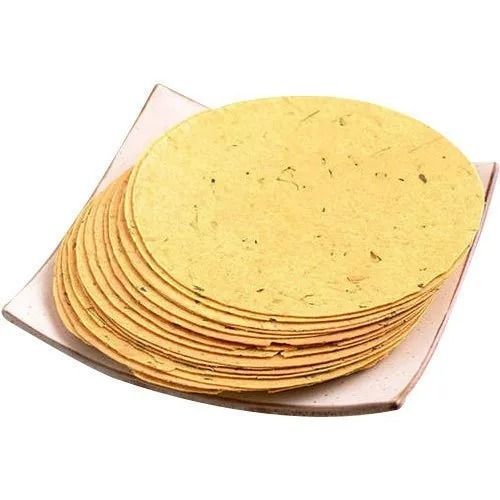 8 Inches Round Solid No Additives Added Salted Cumin Papad