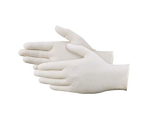 White Disposable Plain Full Finger Latex Examination Gloves For Medical Use