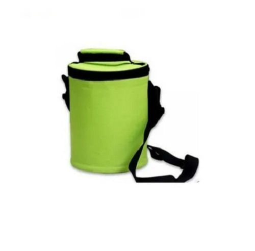 Green Durable And Sturdy 10X7 Inches Zipper Top Plain Polyester Lunch Bag