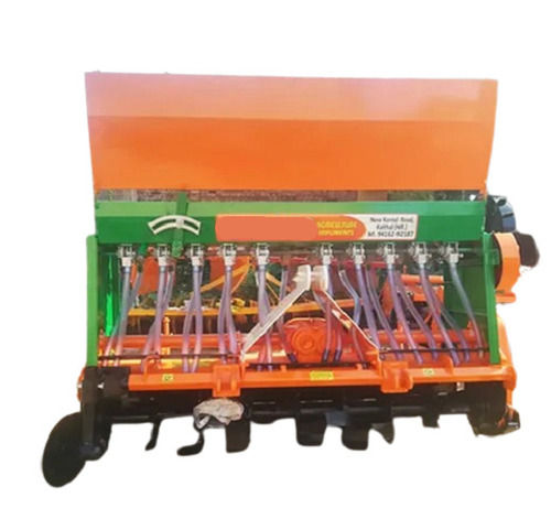 High Performance Durable Painted Semi-automatic Metal Seed Drill Machine