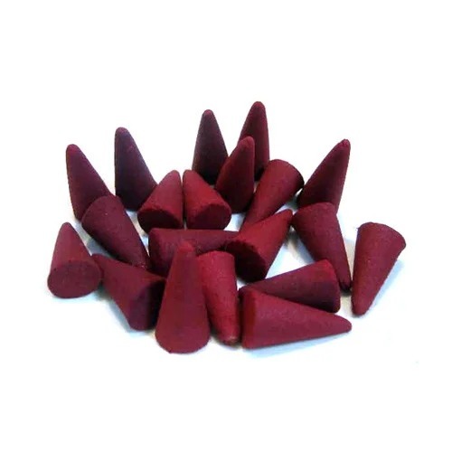 Incense Dhoop - 100% Pure Artificial Fragrances, 4 Inch Purple Cone | Non-Stick, 20 Minutes Burning Time, Religious Use