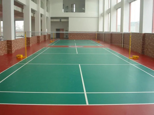 Poly Vinyl Chloride Sports Flooring - Color: Green