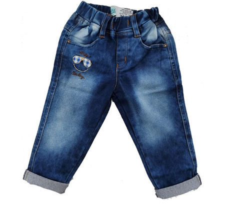 Blue Regular Fit Casual Wear Denim Kids Jeans For Boys And Girls