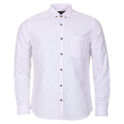 Regular Fit Full Sleeves Formal Wear Plain Dyed Cotton Shirt For Men