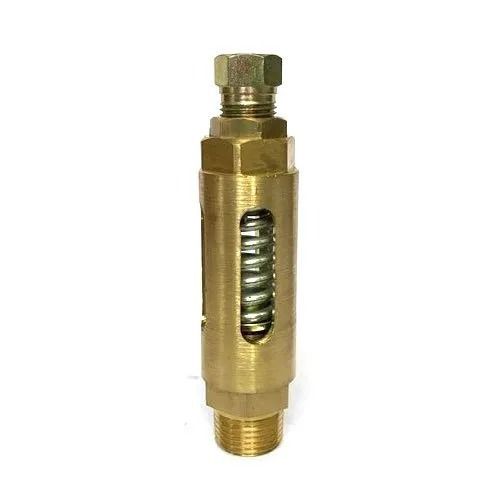 Golden Round Medium Pressure Plain Coated Brass Air Compressor Safety Valve