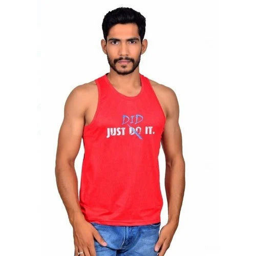 Red Color Extremely Comfortable Regular Fit Skin Friendly Mens Cotton Plain  Gym Vests Inner Wear Size: 75-110 at Best Price in Mumbai