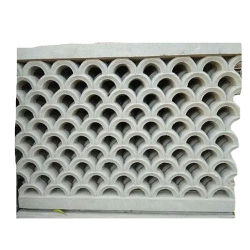 White 20 Mm Thick Rectangular Spray Paint Cement Grill For Outdoor Use