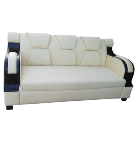 Machine Made Modern Rectangular Living Room Three Seater Leatherette Sofa