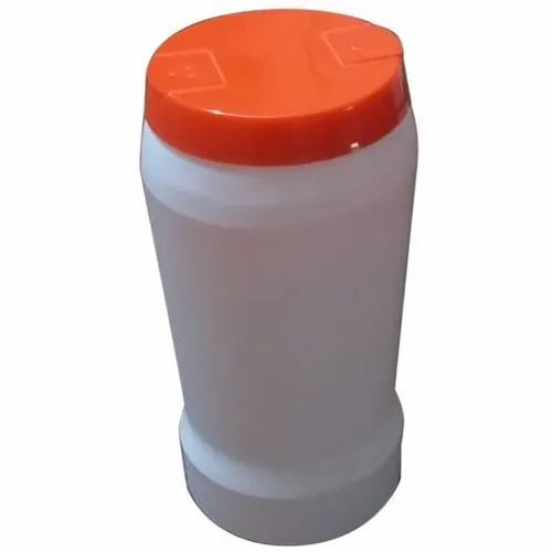 Plastic Round Shape Container With Screw Cap For Salt Storage