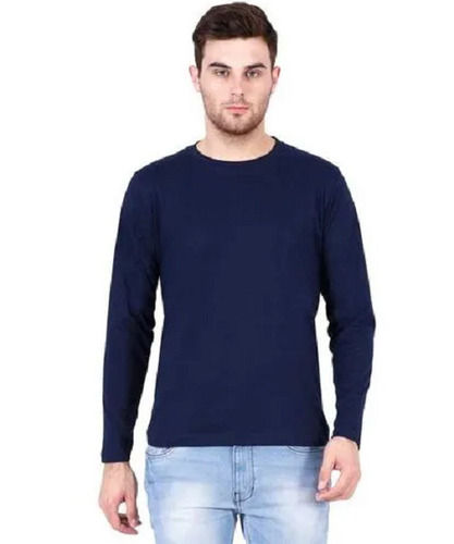 Round Neck Plain Full Sleeve Rayon T Shirts For Men  Age Group: Above 16 Years