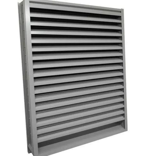 Grey 1 Foot Matt Finished Rectangular Aluminium Window Louver For Residential And Commercial Use