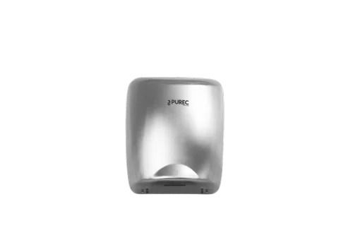 Silver 10.2X5.5X9 Inches Rectangular Wall Mounted Stainless Steel Jet Hand Dryer 