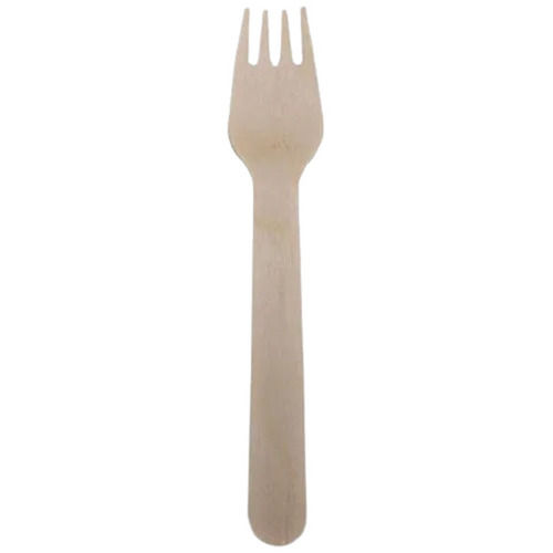 Brown 4.5 Inches Matt Finished Plain Wooden Fork For Event And Parties Use