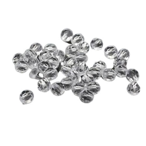 Transparent 9 Mm Decorative Carved Oval Acrylic Bead For Garments Use