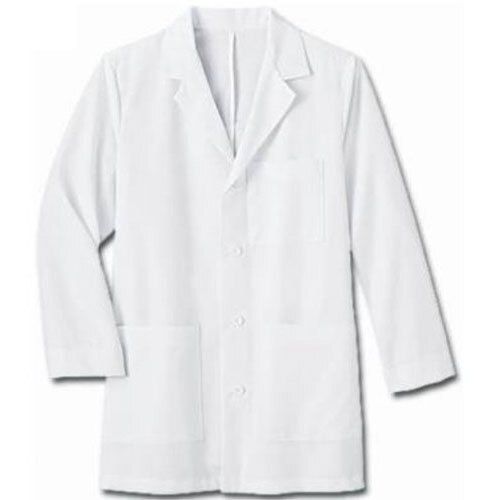 Comfortable Full Sleeves Button Closure Daily Wear Plain Cotton Lab Coat Age Group: 18 Years Above