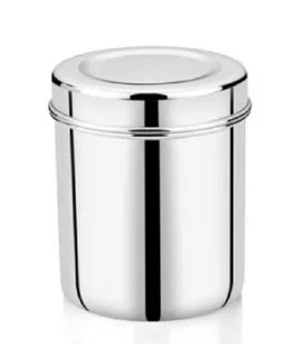 Dish Washer Safe Airtight Mirror Polished Stainless Steel Canister With Lid