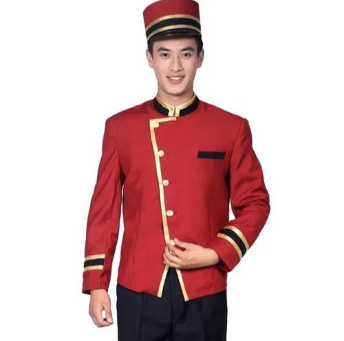 Full Sleeves Polyester Hotel Bell Boy Uniform Age Group: Adult