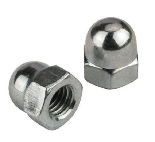 Silver Round Polished Stainless Steel Hex Cap Nuts For Industrial Applications