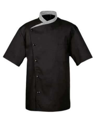 Skin Friendly Short Sleeve Plain Polyester Chef Jacket  Collar Type: Standard Collar