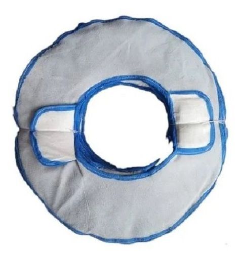 White And Blue 10 Inch Round Plain Cotton Shoulder Pads 