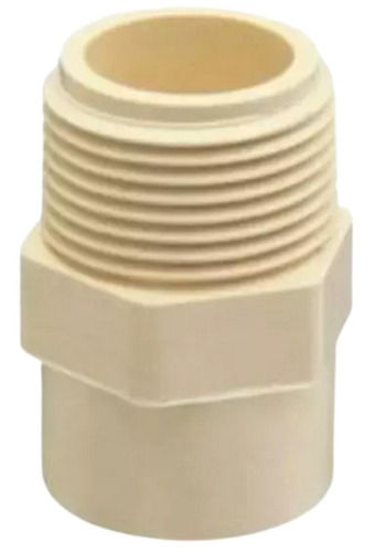 White 2 Mm Thick Pvc Plastic Body Round Reducing Male Adapter For Industrial Use