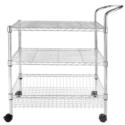 3.5x3x2 Feet Hot Rolled Rectangular Stainless Steel Trolley
