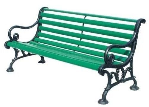 52 Kilogram Rust Proof Modern Rectangular Paint Coated Cast Iron Bench