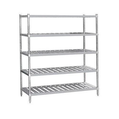 5X4X2.5 Feet Rectangular Shaped Stainless Steel Kitchen Racks Application: Home And Hotel