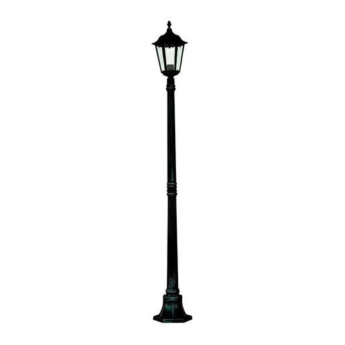 Black 80 Watts 9 Foot Modern Paint Coated Glass And Cast Iron Lamp Post